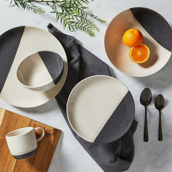 Elements Dipped Charcoal Stoneware Side Plate