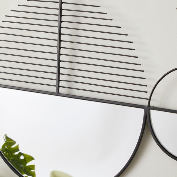Elements Mirrored Round Indoor Outdoor Wall Art Mirror