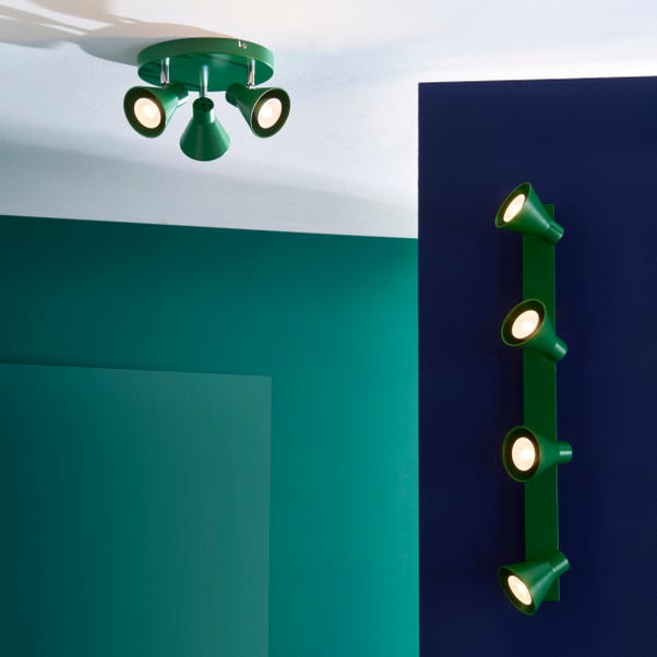 Elements Briggs 3 Light Adjustable Semi Flush Spotlight
