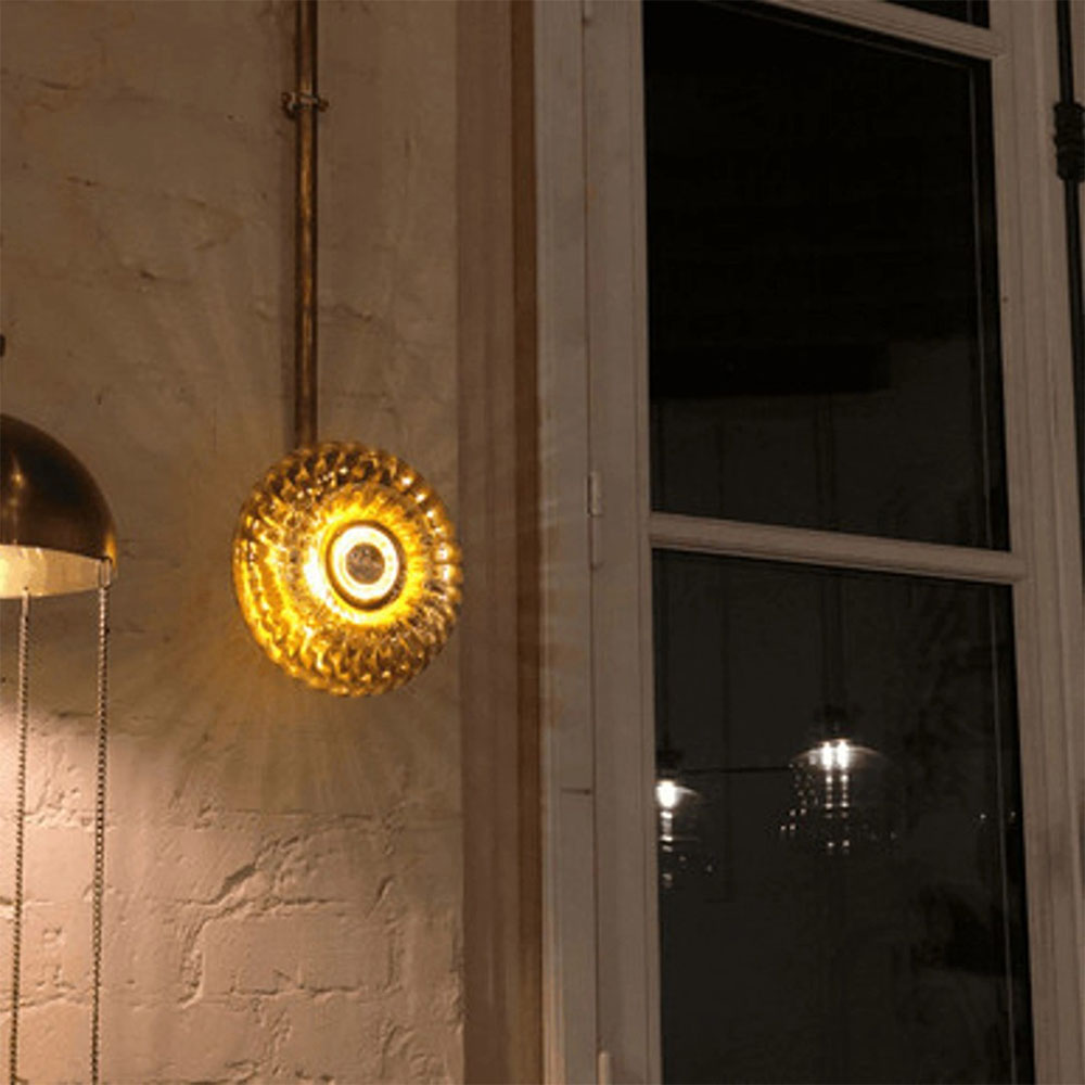 Grace Wall Light Glass Gold / Small - Ø 20 Cm