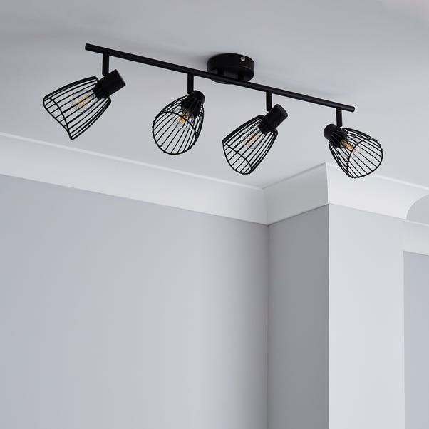 Elements Jaula 4 Light Semi Flush Spotlight Bar