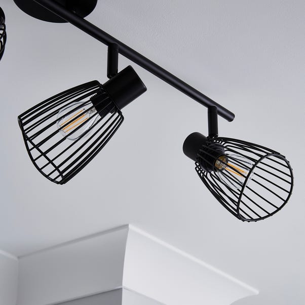 Elements Jaula 4 Light Semi Flush Spotlight Bar