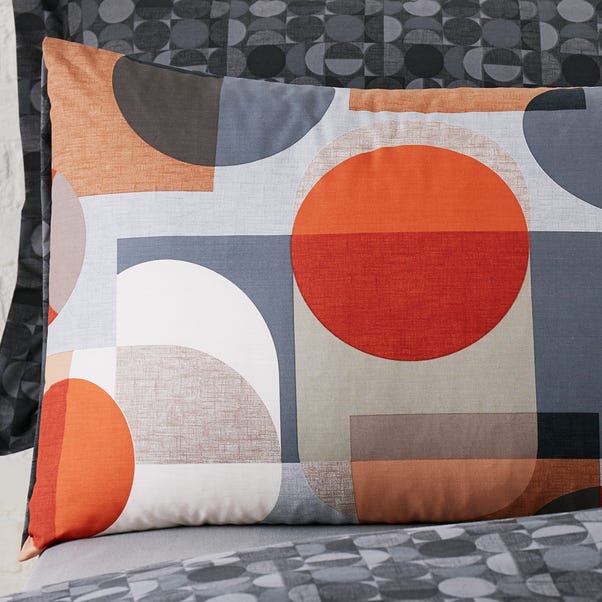 Elements Oscar Reversible Orange Duvet Cover And Pillowcase Set