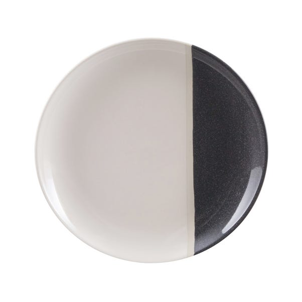 Elements Dipped Charcoal Stoneware Dinner Plate