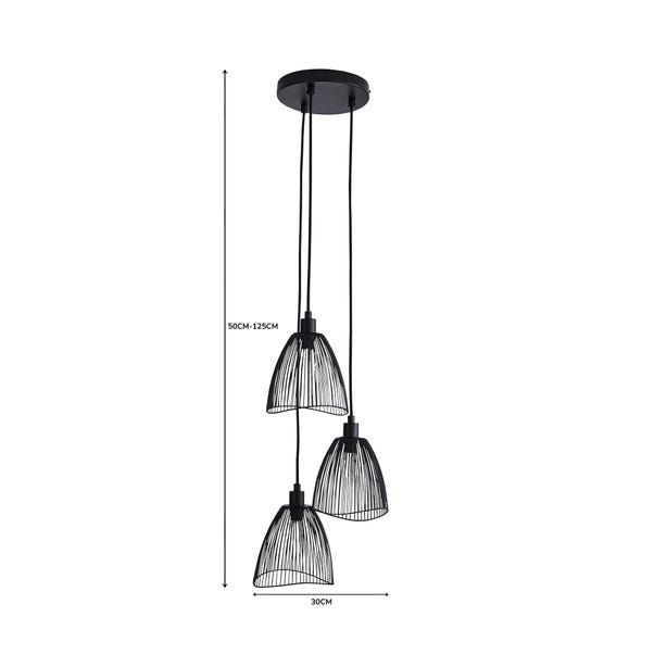 Elements Jaula 3 Light Cluster Ceiling Light