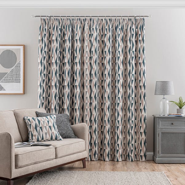 Elements Triangles Pencil Pleat Curtains