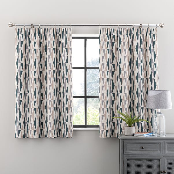 Elements Triangles Pencil Pleat Curtains