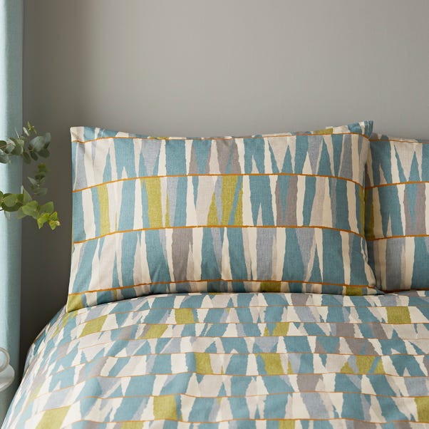 Elements Kolla Blue Duvet Cover And Pillowcase Set