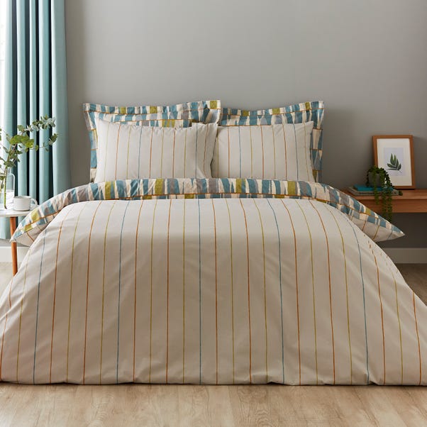 Elements Kolla Blue Duvet Cover And Pillowcase Set