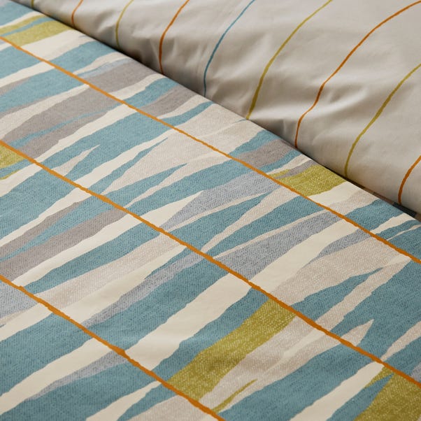 Elements Kolla Blue Duvet Cover And Pillowcase Set