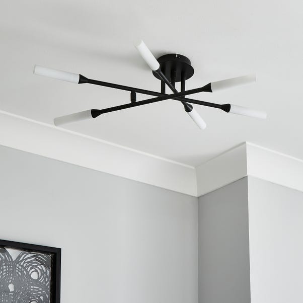 Elements Fontain 6 Light Semi Flush Ceiling Light