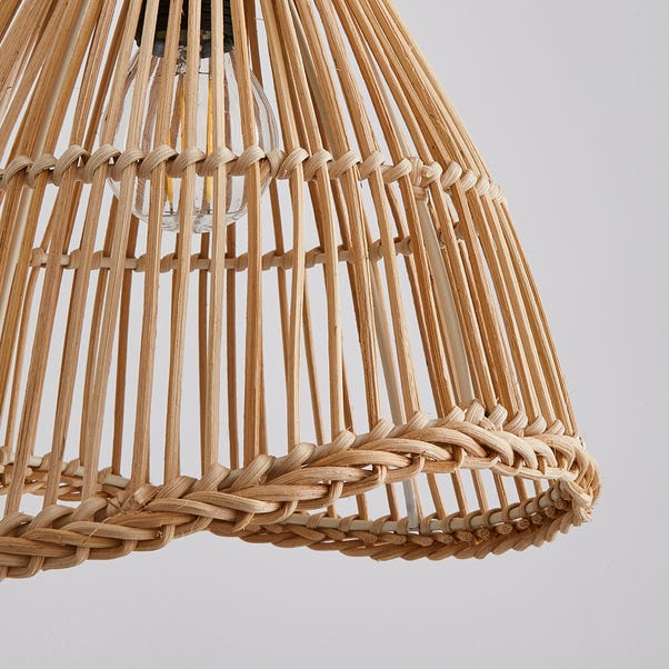 Elements Jaula Rattan Plug In Wall Light