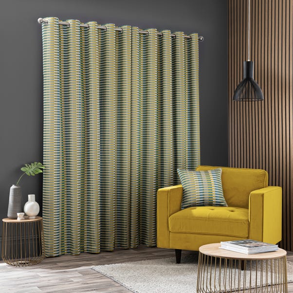 Elements Kansas Stripe Eyelet Curtains