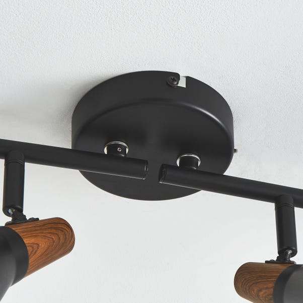 Elements Wolston 4 Light Semi Flush Spotlight Bar