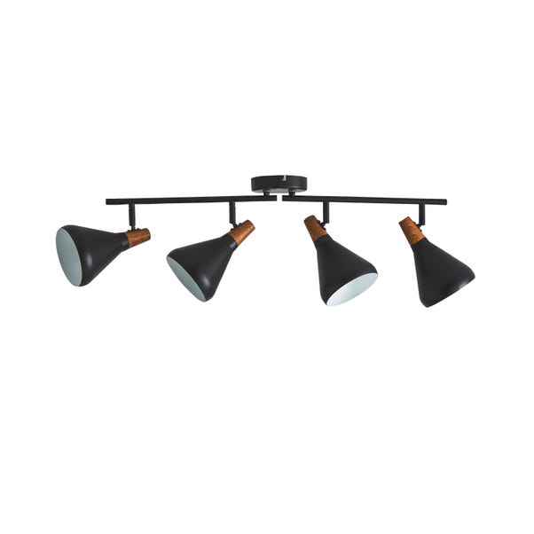 Elements Wolston 4 Light Semi Flush Spotlight Bar