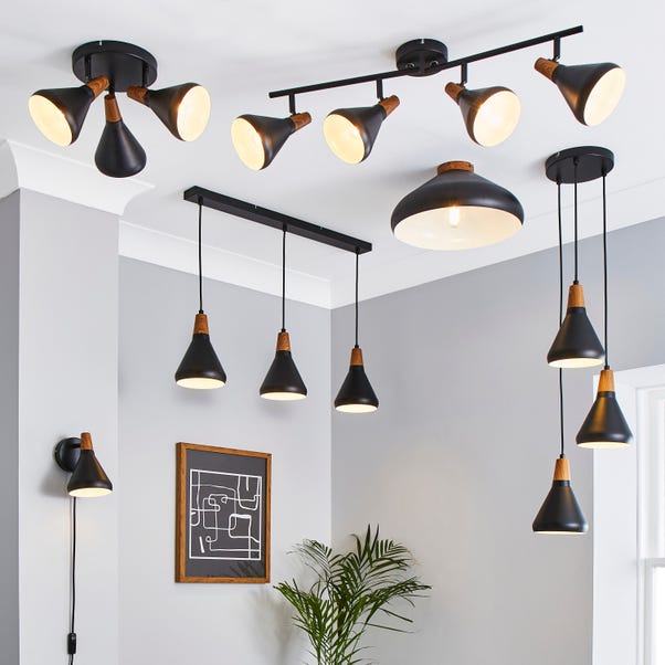 Elements Wolston 3 Light Semi Flush Spotlight
