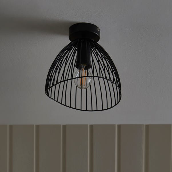 Elements Jaula Outdoor Flush Porch Ceiling Light
