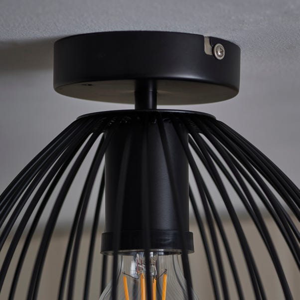 Elements Jaula Outdoor Flush Porch Ceiling Light