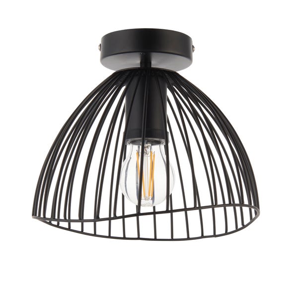 Elements Jaula Outdoor Flush Porch Ceiling Light