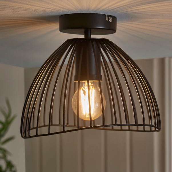Elements Jaula Outdoor Flush Porch Ceiling Light