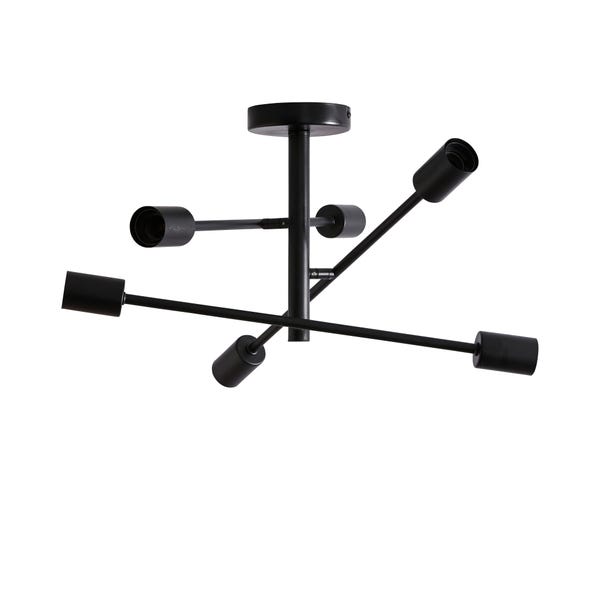 Elements Koppla 6 Light Semi Flush Ceiling Light