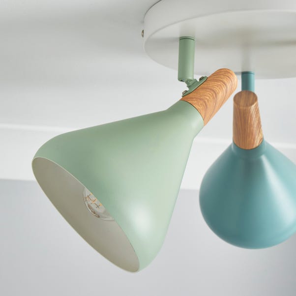 Elements Wolston 3 Light Semi Flush Spotlight