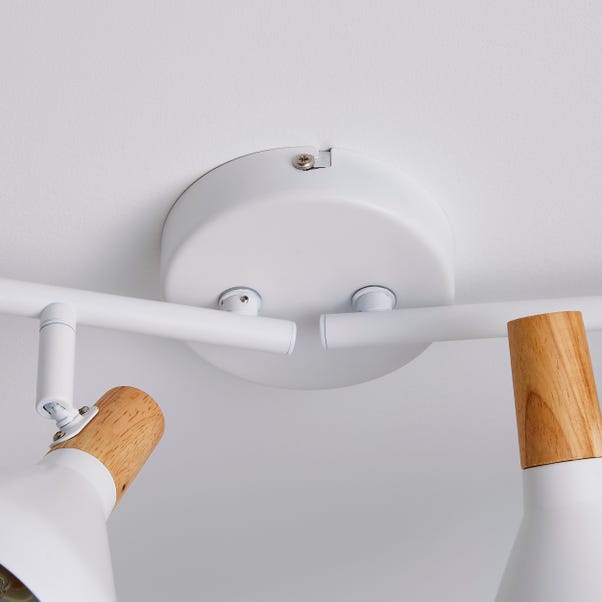 Elements Wolston 4 Light Semi Flush Spotlight Bar