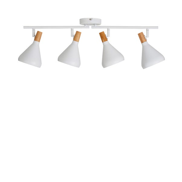 Elements Wolston 4 Light Semi Flush Spotlight Bar