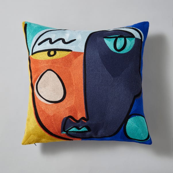 Elements Crewel Work Face Cushion