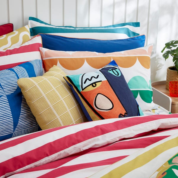 Elements Crewel Work Face Cushion