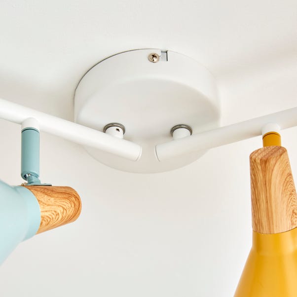 Elements Wolston 4 Light Semi Flush Spotlight Bar