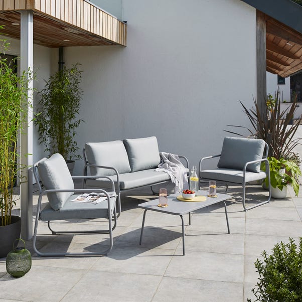 Elements Grey Metal Conversation Set