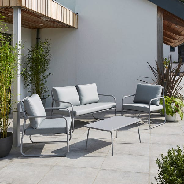 Elements Grey Metal Conversation Set