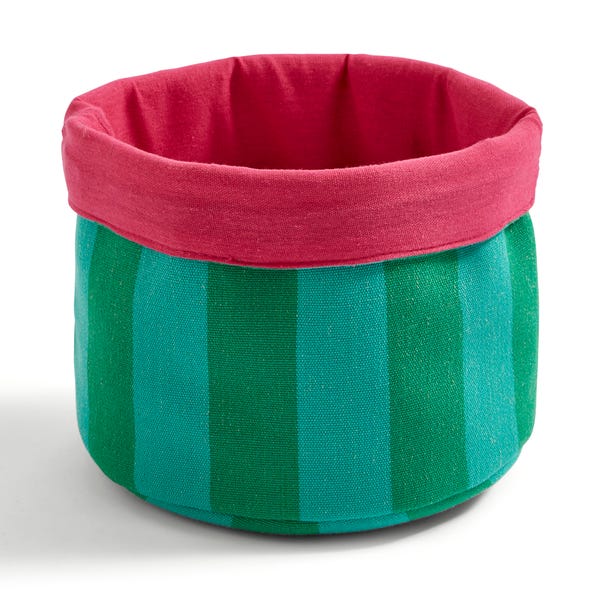 Elements Sutton Woven Stripe Fabrics Storage Basket