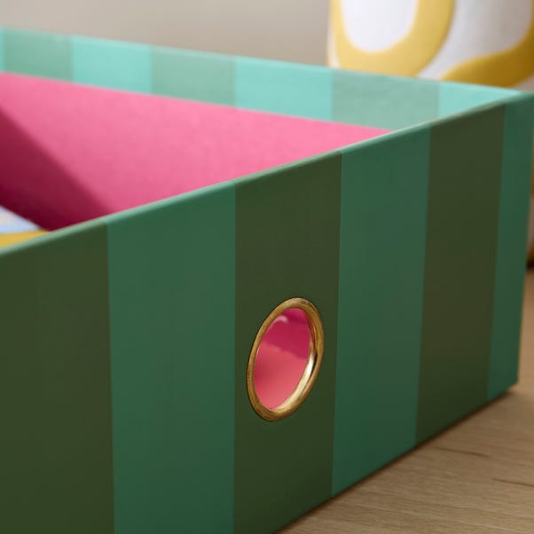 Elements Sutton Stripe A4 Storage Box