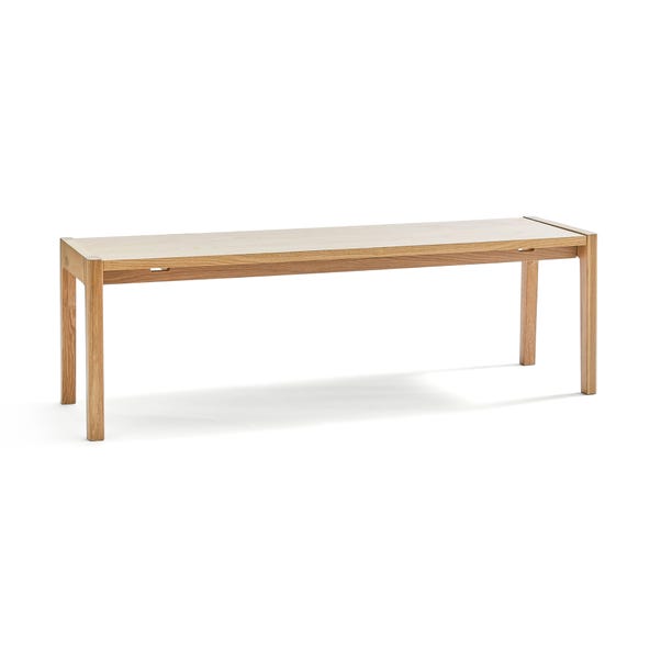 Elements 2 Seater Holmes Dining Bench, Modern Oak
