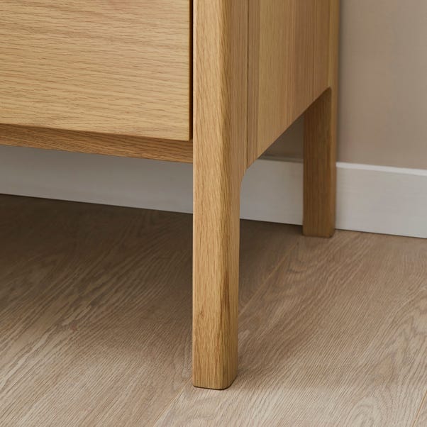 Elements Holmes Compact Bedside Table, Oak