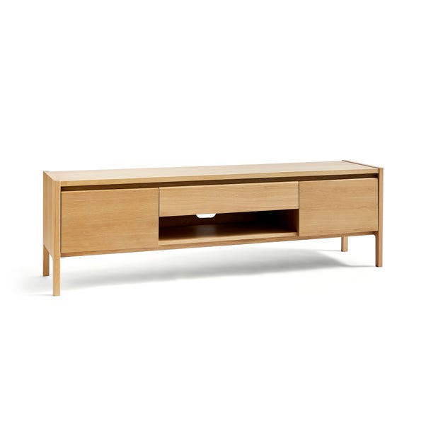 Elements Holmes Extra Wide TV Unit For TVs Up To 80", Oak