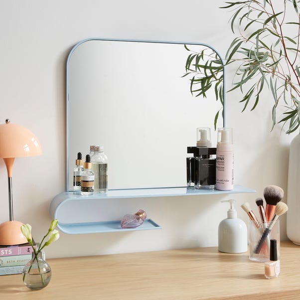 Elements Squoval Wall Mirror With Curling Shelf