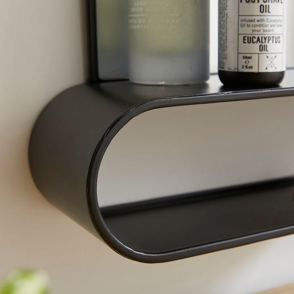 Elements Squoval Wall Mirror With Curling Shelf