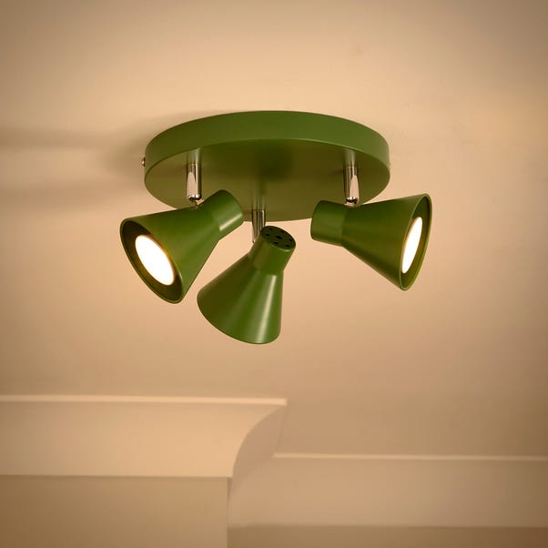 Elements Briggs 3 Light Adjustable Semi Flush Spotlight