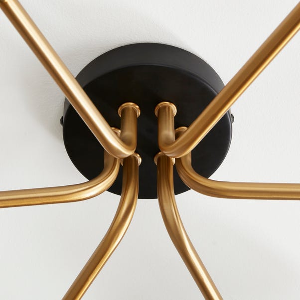 Elements Lyon 6 Light Semi Flush Ceiling Light