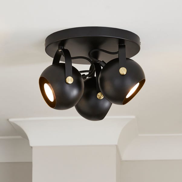 Elements Olympya 3 Light Adjustable Semi Flush Spotlight