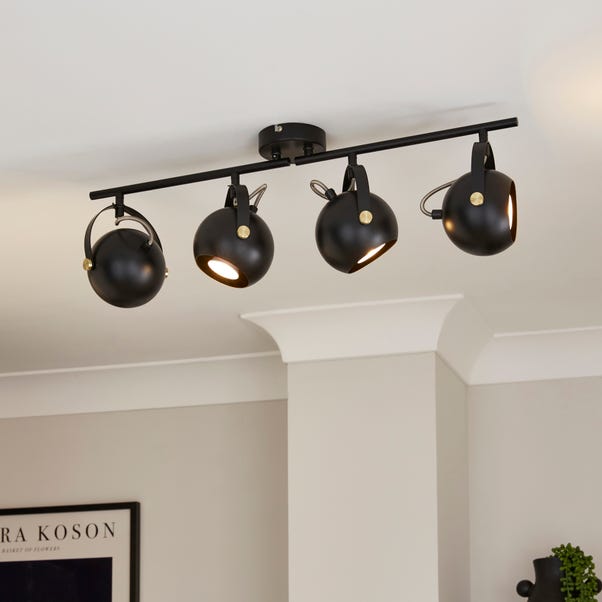 Elements Olympya 4 Light Adjustable Semi Flush Spotlight Bar