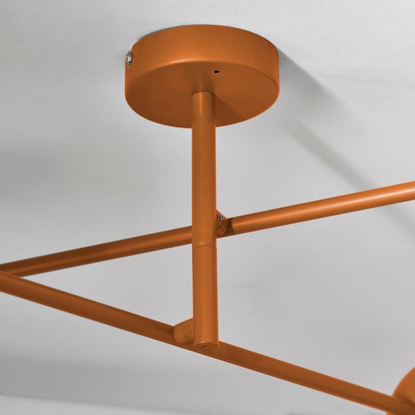 Elements Tela 4 Light Semi Flush Bathroom Ceiling Light