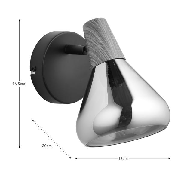 Elements Wolston Bathroom Adjustable Wall Light