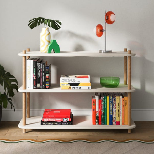 Elements Miller Low Bookcase, Stone