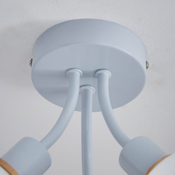 Elements Bailey 3 Light Semi Flush Ceiling Light