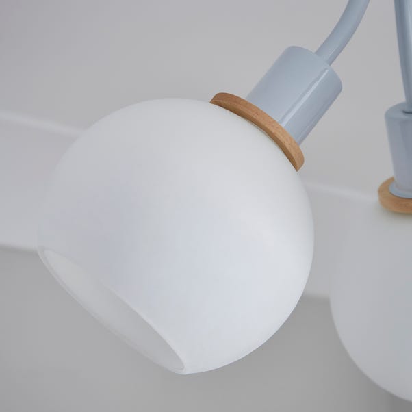 Elements Bailey 3 Light Semi Flush Ceiling Light