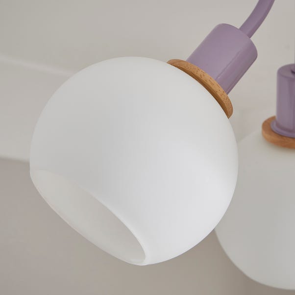Elements Bailey 3 Light Semi Flush Ceiling Light